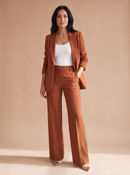 Elegant tweedelig damesbroekpak met blazer