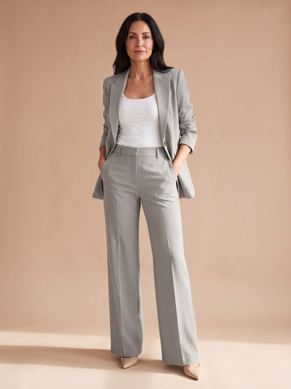 Elegant tweedelig damesbroekpak met blazer