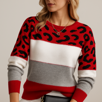 Elegante gebreide damestrui met V-hals – Fijngebreide pullover