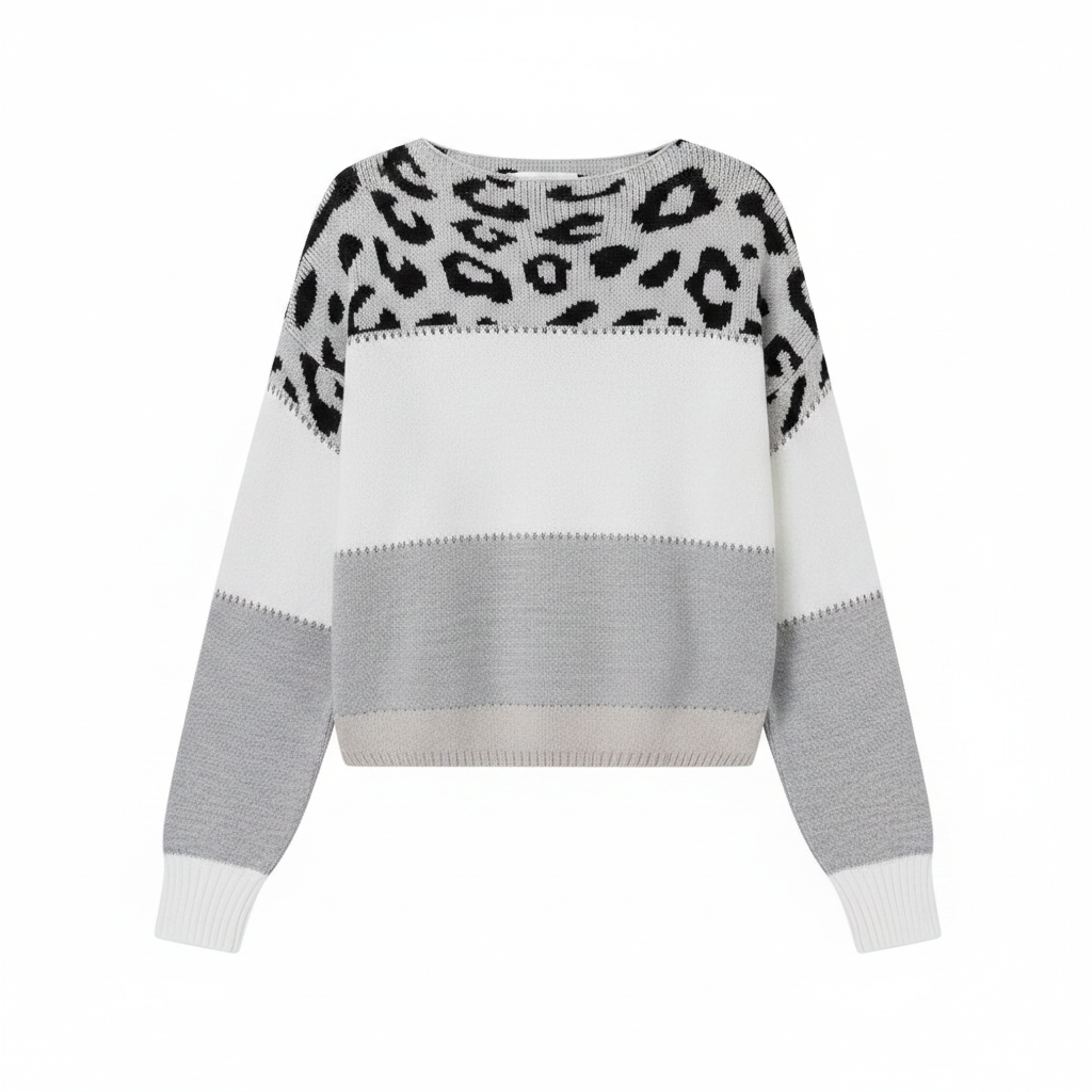 Elegante gebreide damestrui met V-hals – Fijngebreide pullover