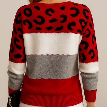 Elegante gebreide damestrui met V-hals – Fijngebreide pullover