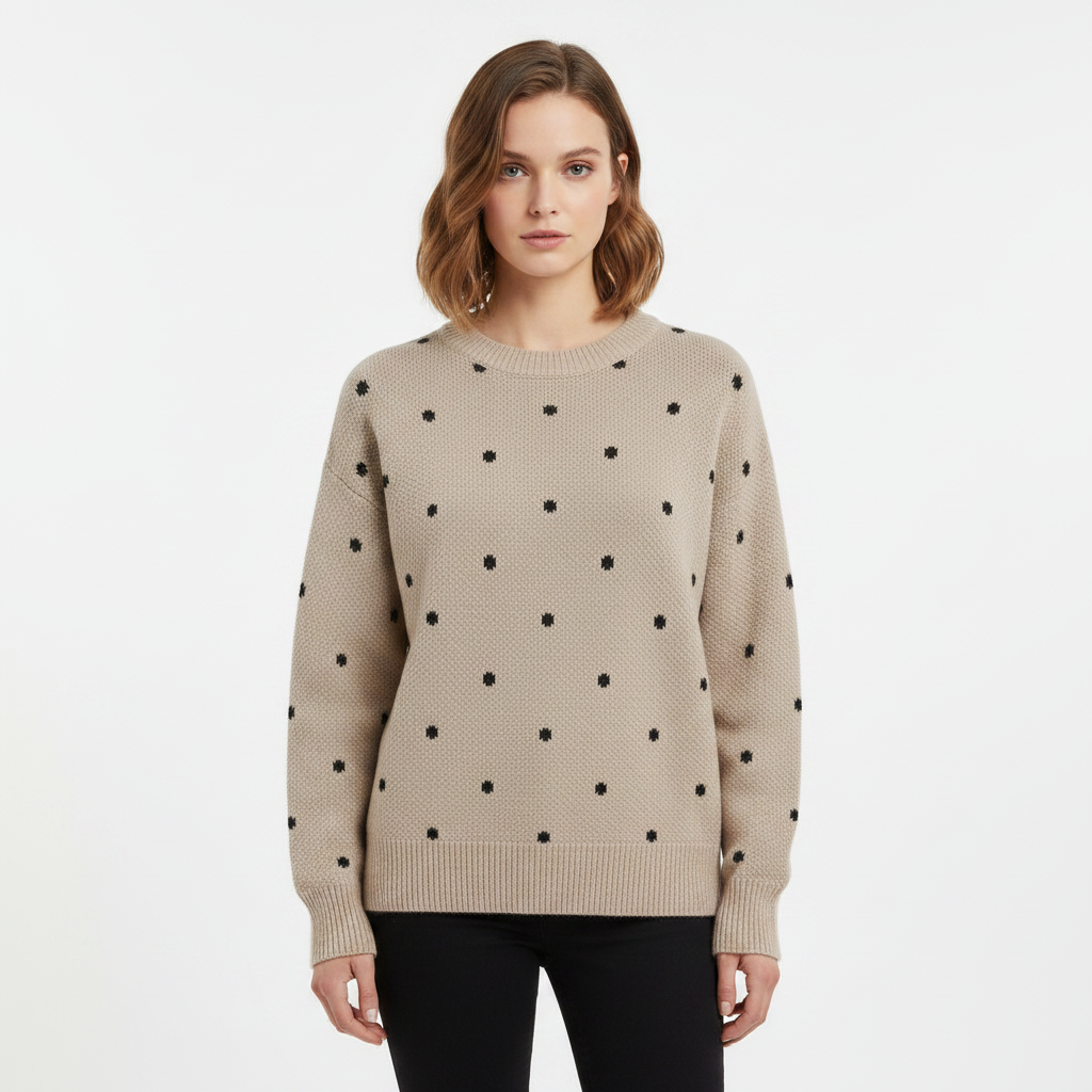 Elegante gebreide damestrui met V-hals – Zachte en stijlvolle pullover