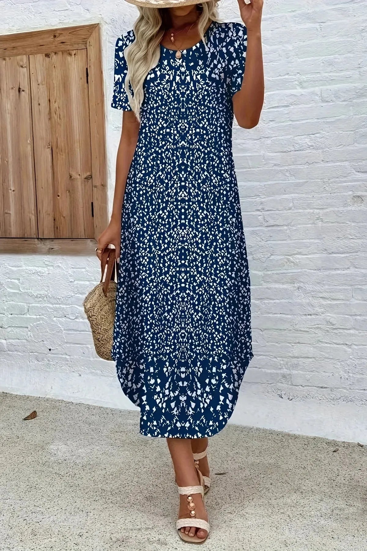 Elegante maxi-jurk met bloemenprint voor dames