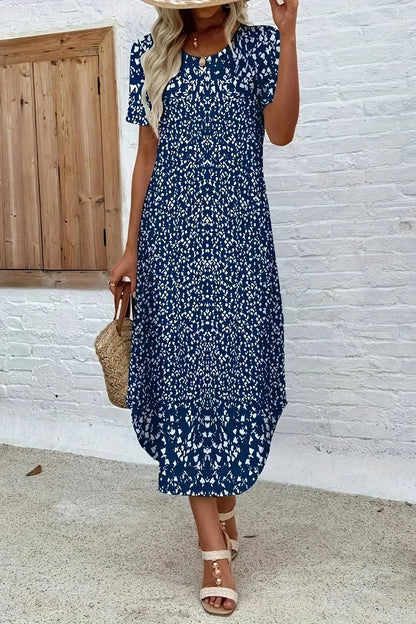 Elegante maxi-jurk met bloemenprint voor dames
