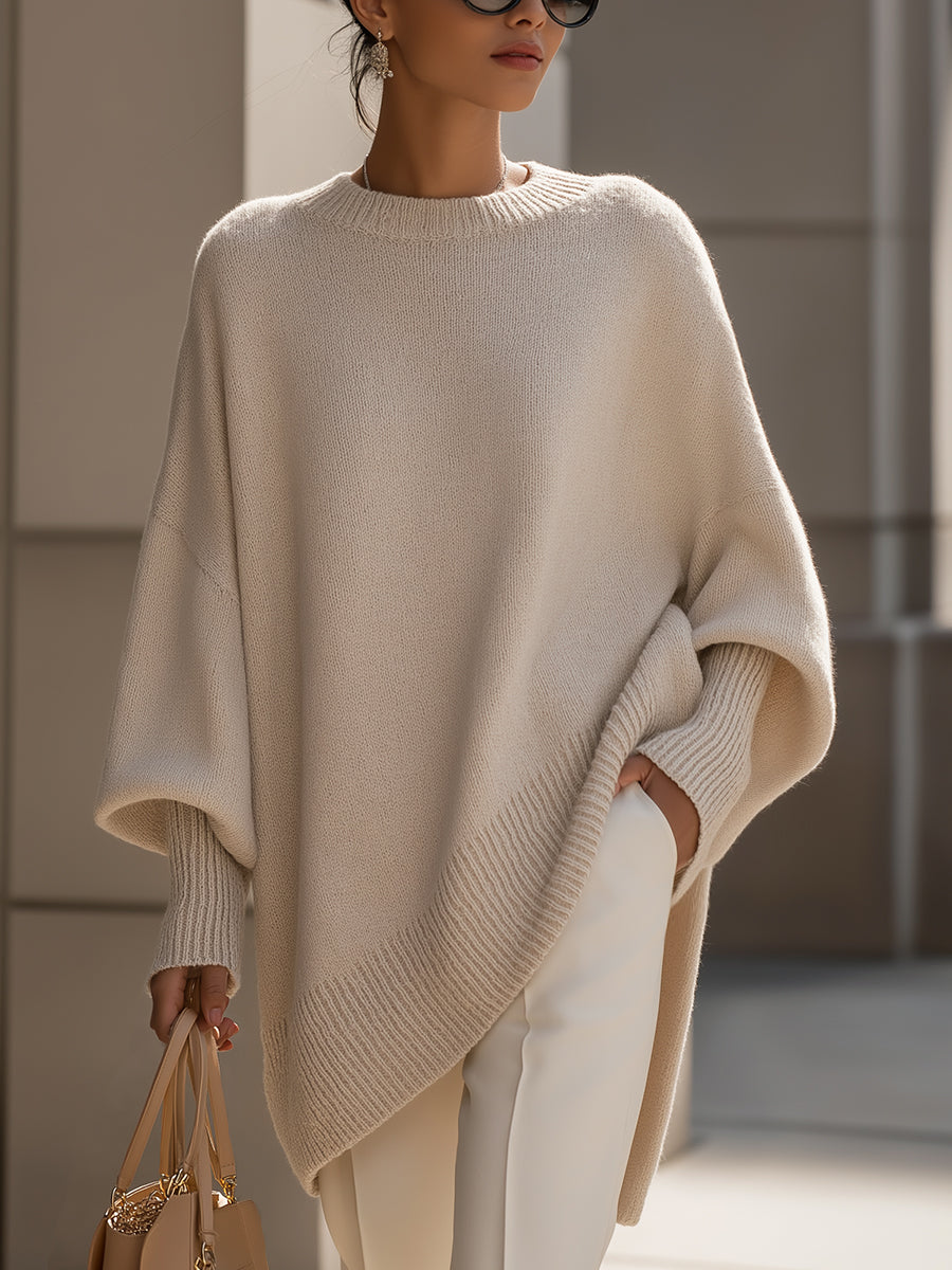 Elegante trui met asymmetrische zoom
