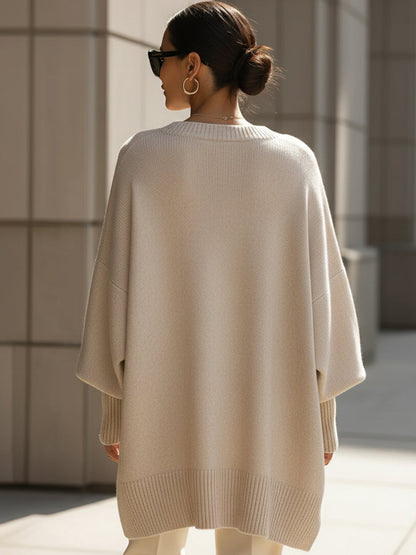 Elegante trui met asymmetrische zoom