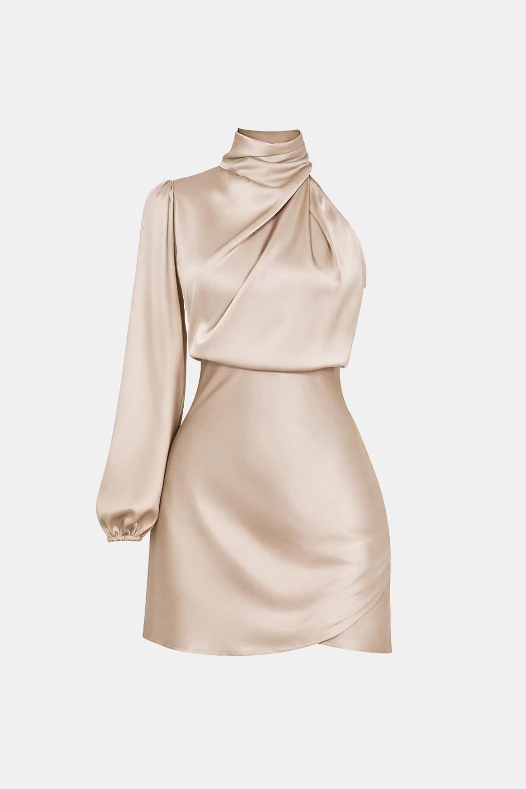 Image of Elena | Dames One Shoulder Asymmetrische Mini Jurk