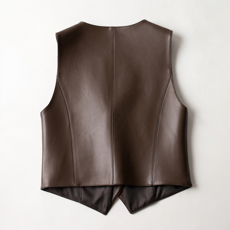 Image of Elin | Dames Mouwloos Vest met Knopen