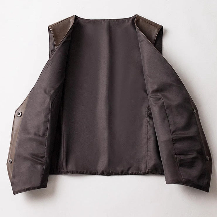 Image of Elin | Dames Mouwloos Vest met Knopen