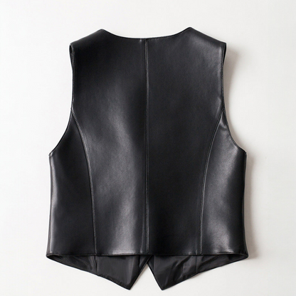 Image of Elin | Dames Mouwloos Vest met Knopen