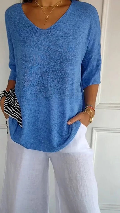 Image of Eline | Dames Losvallende Pullover Top