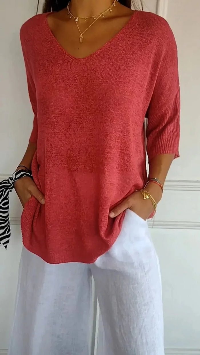 Image of Eline | Dames Losvallende Pullover Top