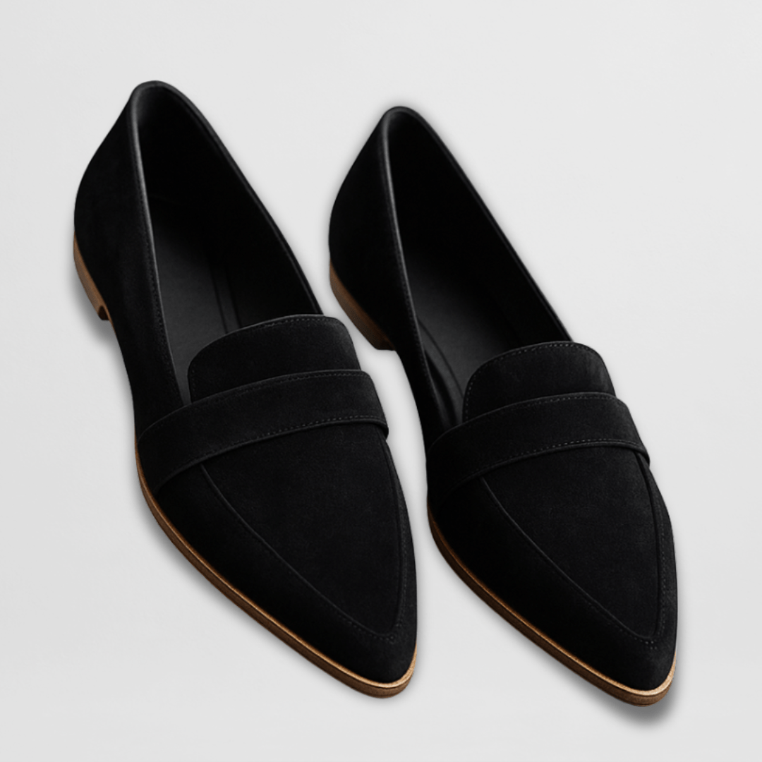 Image of Emma | Dames Pointed Toe Slip-On Loafers