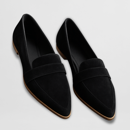 Image of Emma | Dames Pointed Toe Slip-On Loafers