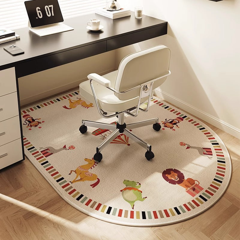 Ergonomische bureaustoelmat van tapijt