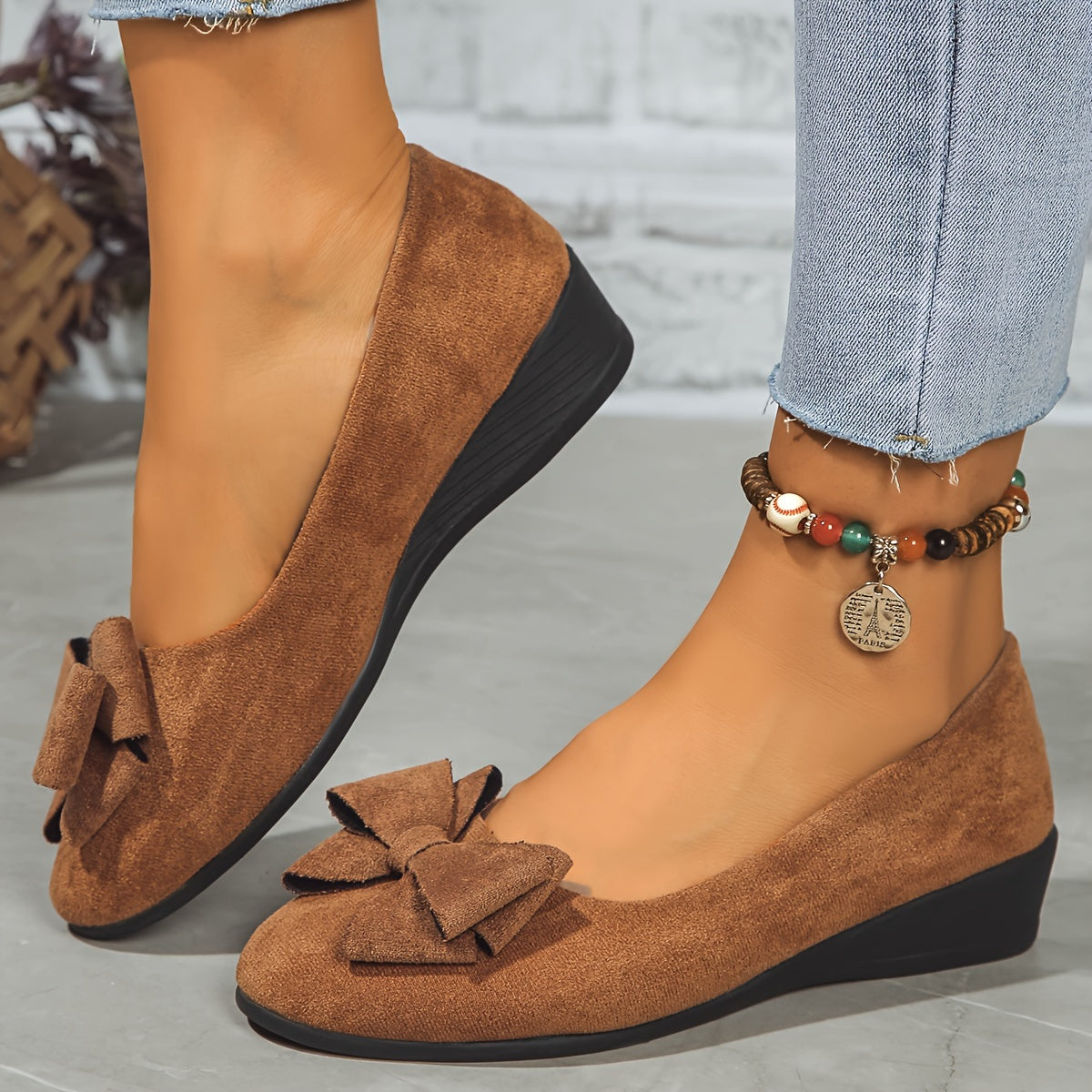 Image of Esmee | Dames Slip-On Wedge Ballerina's