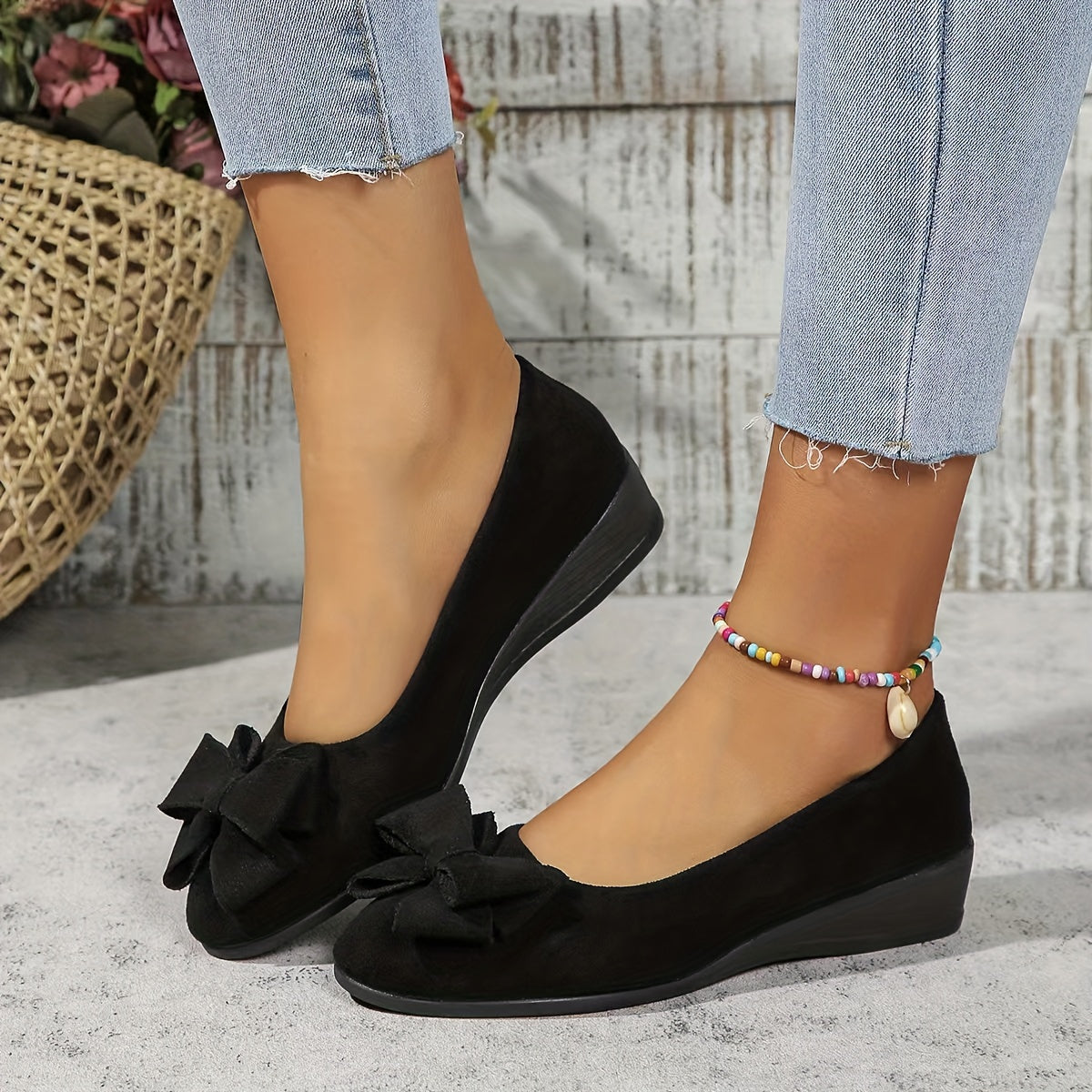 Image of Esmee | Dames Slip-On Wedge Ballerina's