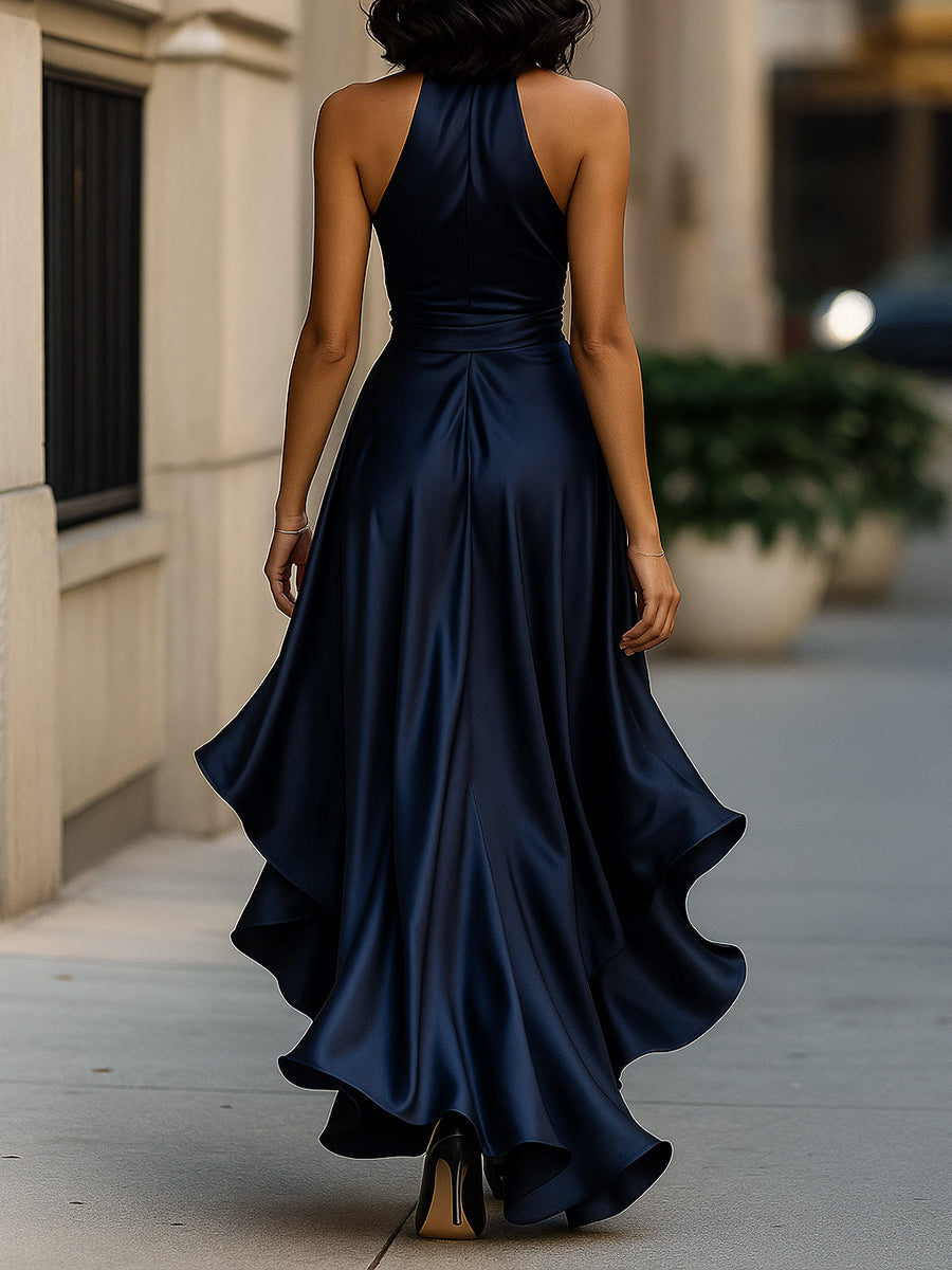 Image of Evelyn | Dames Mouwloze V-hals Overwrap Midi Jurk