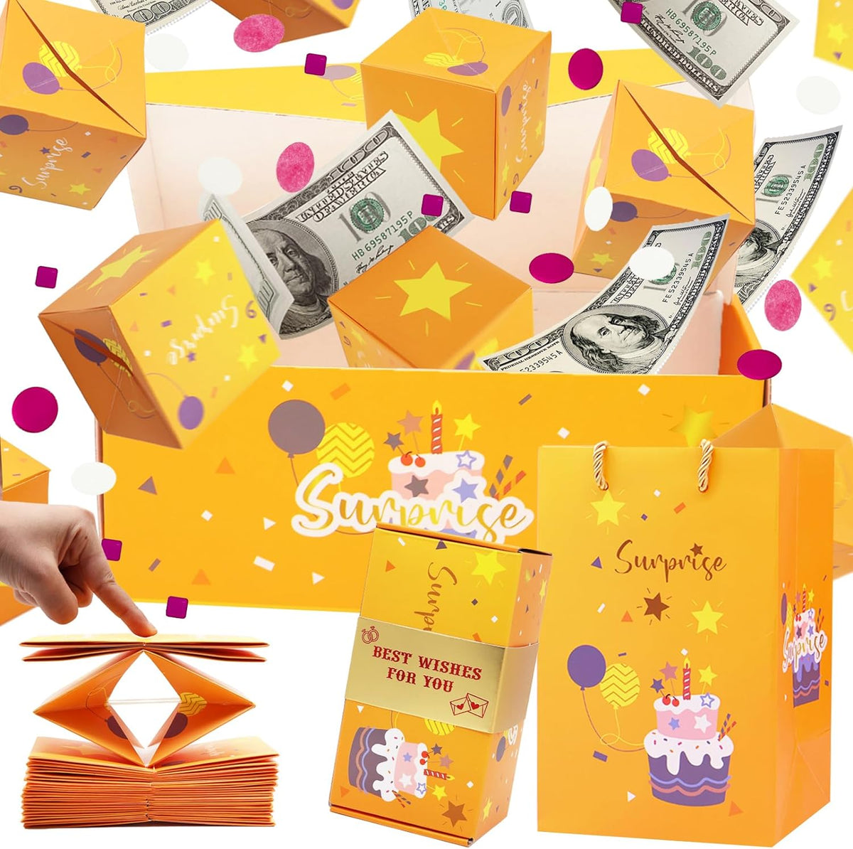Explosie cadeaudoos voor geld