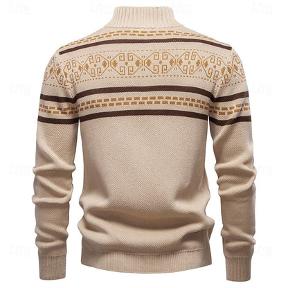 Fair Isle kerstvest met ritssluiting