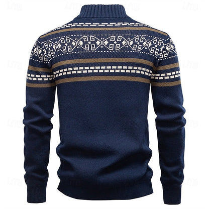 Fair Isle kerstvest met ritssluiting