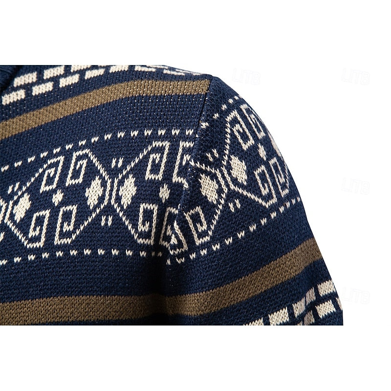 Fair Isle kerstvest met ritssluiting