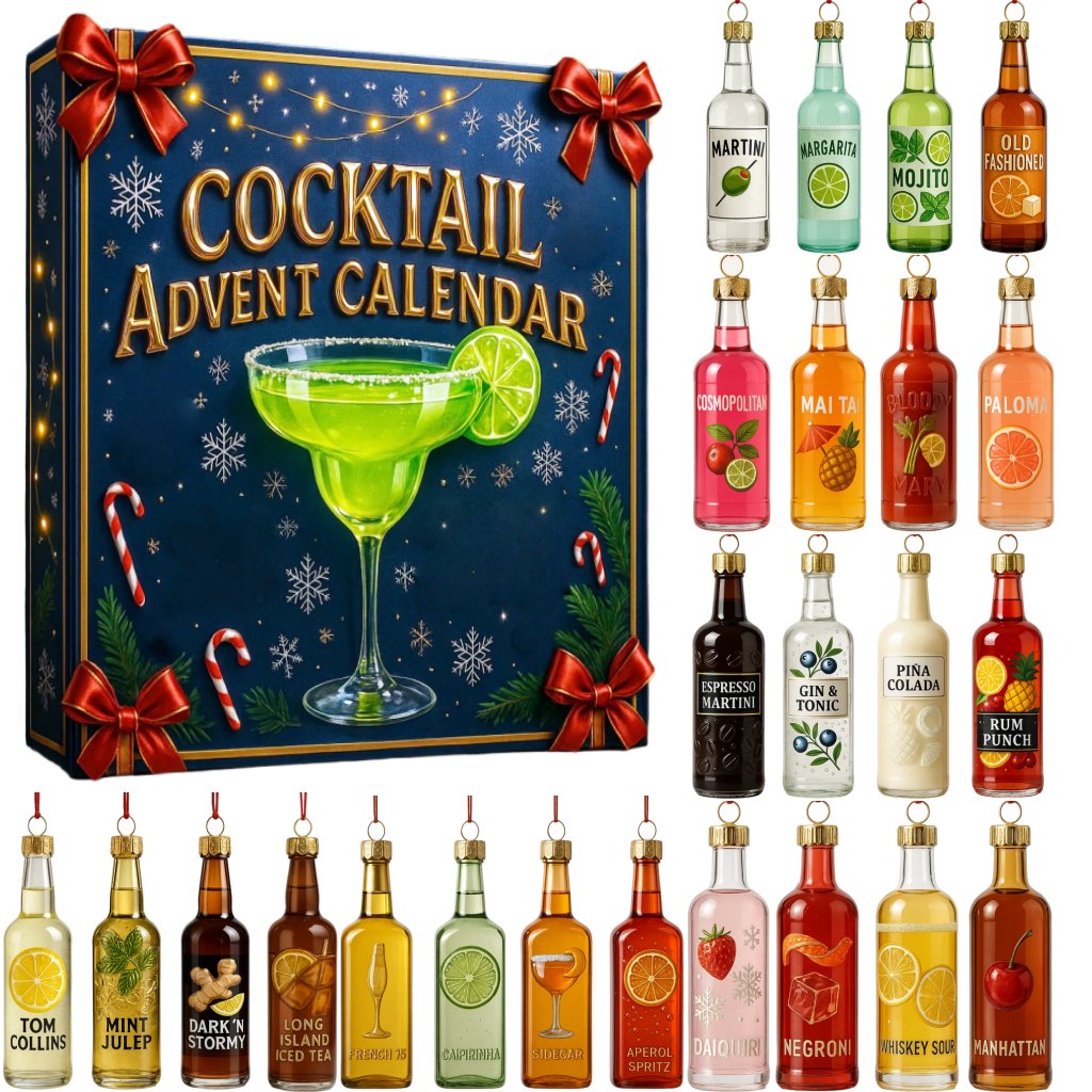 Feestelijke cocktailadventskalender – aftellen met een drankje