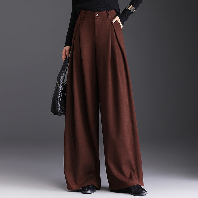 Image of Femke | Dames High-Waisted Geplooide Wijde Pijpen Broek