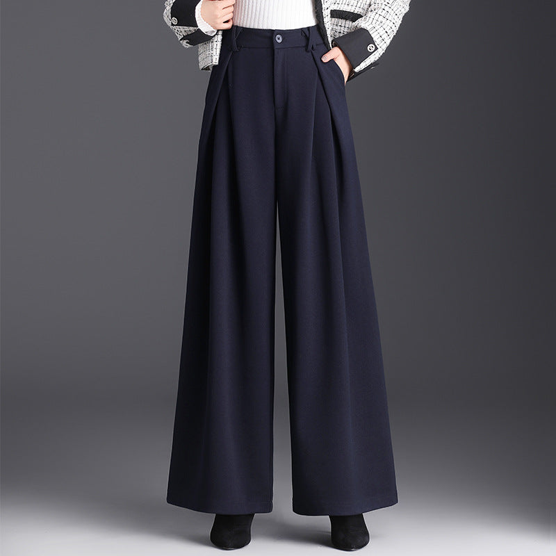 Image of Femke | Dames High-Waisted Geplooide Wijde Pijpen Broek