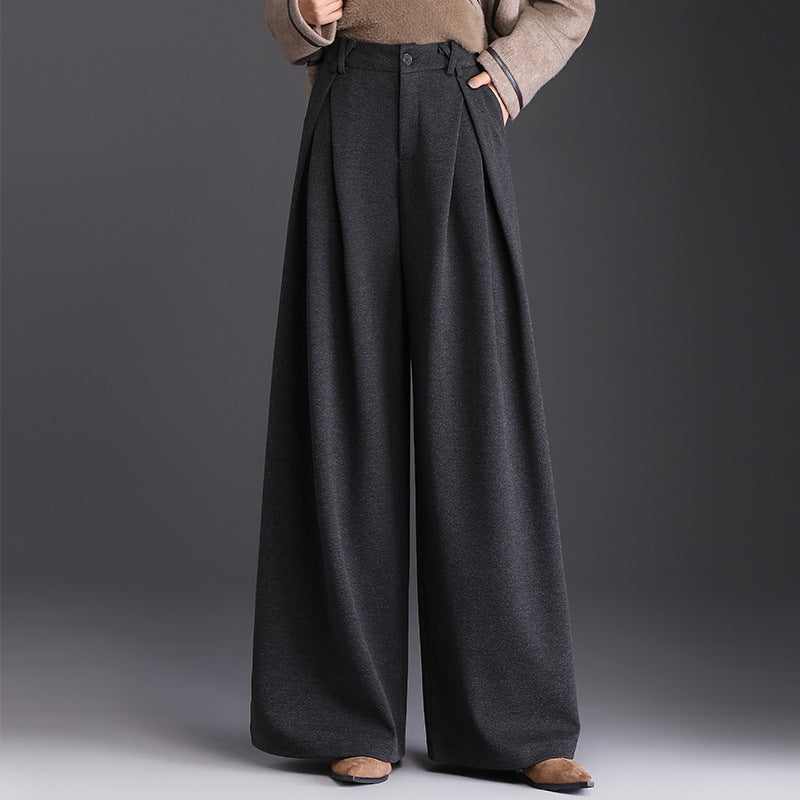 Image of Femke | Dames High-Waisted Geplooide Wijde Pijpen Broek