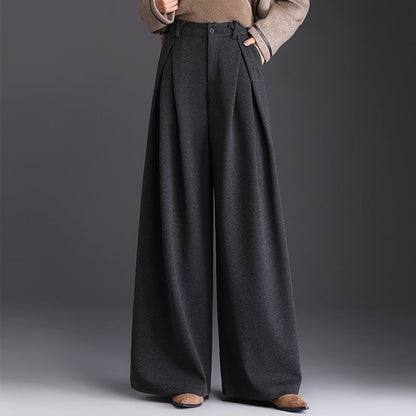 Image of Femke | Dames High-Waisted Geplooide Wijde Pijpen Broek