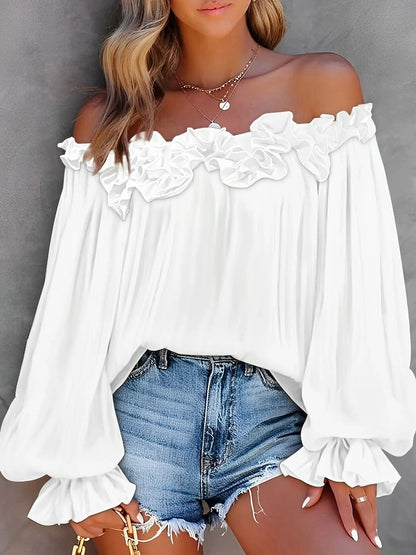 Femke | Dames Off-the-Shoulder Blouse met Lange Mouwen - Image 1