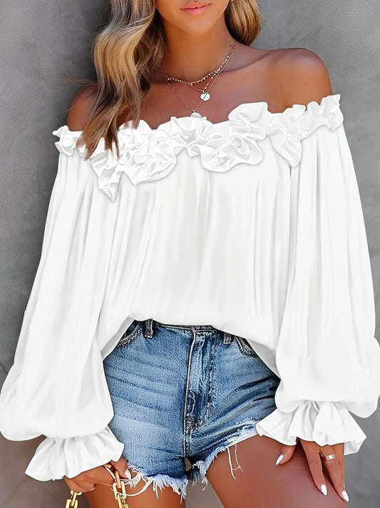 Femke | Dames Off-the-Shoulder Blouse met Lange Mouwen - Image 1