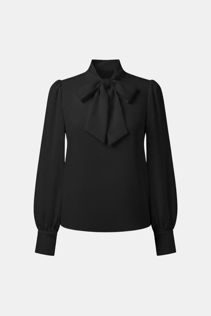 Image of Fenna | Dames Lange Mouw Blouse met Strik