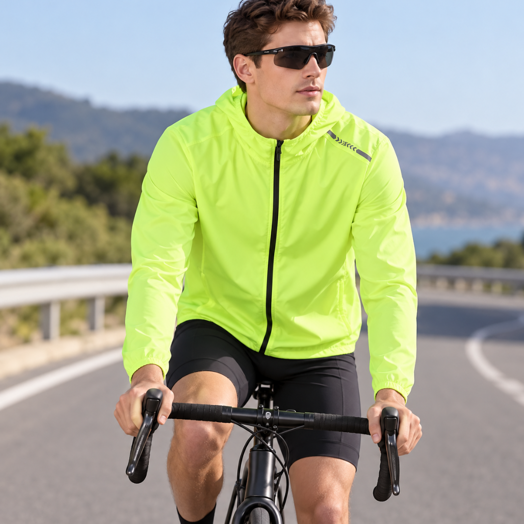 Fietsjack met hoge zichtbaarheid