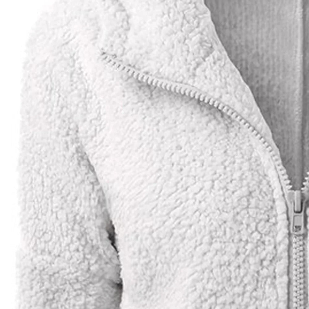 Fleece winterjas met capuchon voor dames