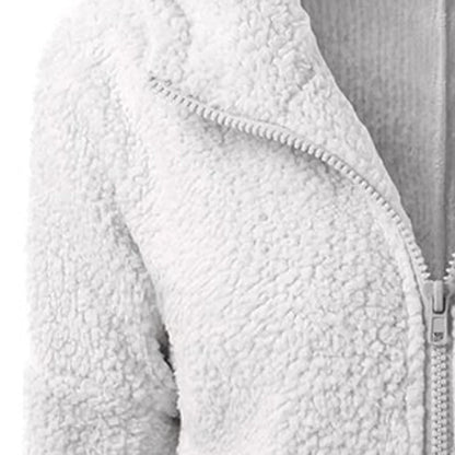 Fleece winterjas met capuchon voor dames