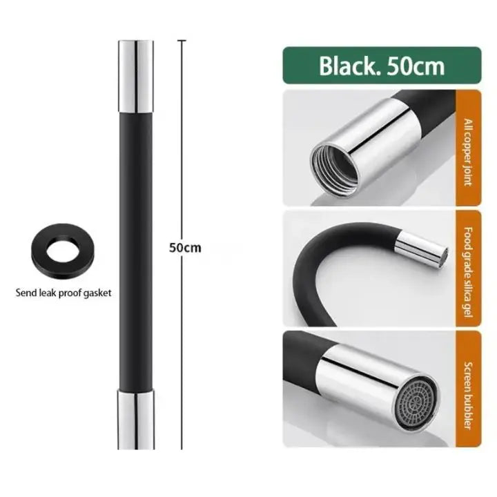 Flexibele kraanverlenger – 50 cm, 360° draaibaar en waterbesparend