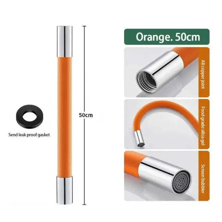 Flexibele kraanverlenger – 50 cm, 360° draaibaar en waterbesparend