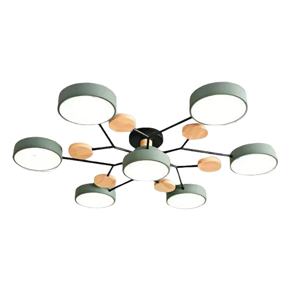 Flexibele led-plafondlamp met verstelbare armen en dimfunctie