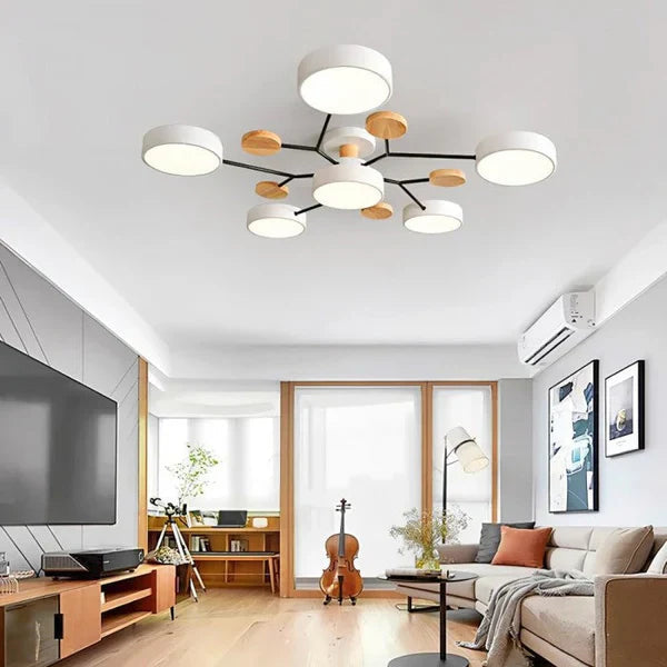 Flexibele led-plafondlamp met verstelbare armen en dimfunctie
