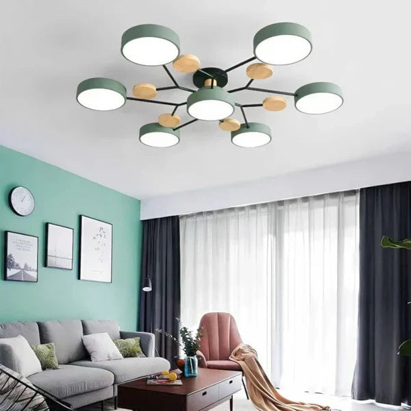 Flexibele led-plafondlamp met verstelbare armen en dimfunctie