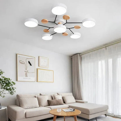 Flexibele led-plafondlamp met verstelbare armen en dimfunctie