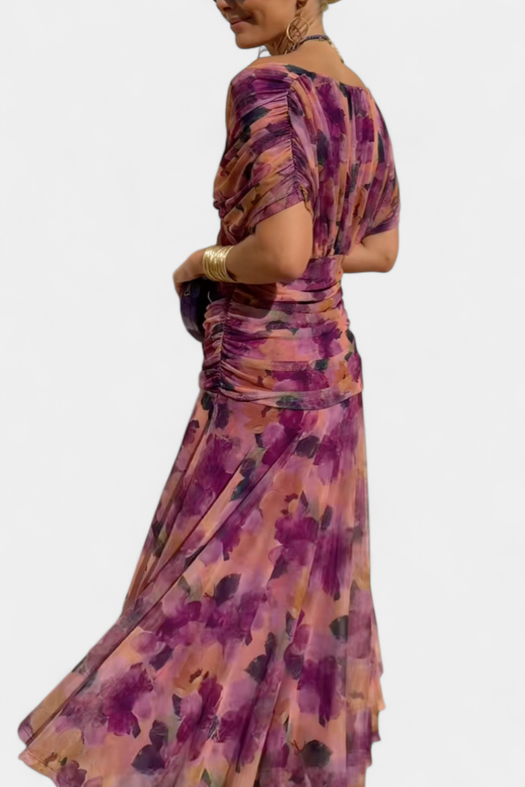 Image of Floor | Dames Off-Shoulder Wrap Midi Jurk