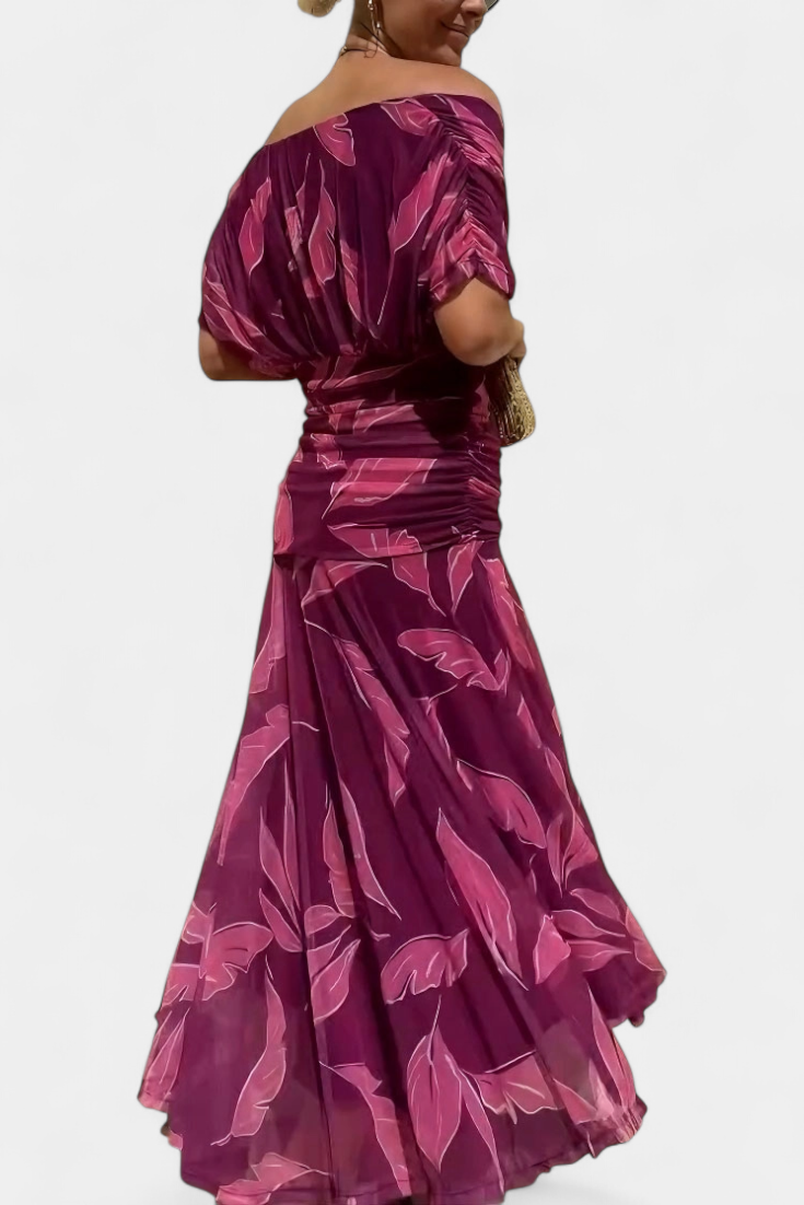 Image of Floor | Dames Off-Shoulder Wrap Midi Jurk