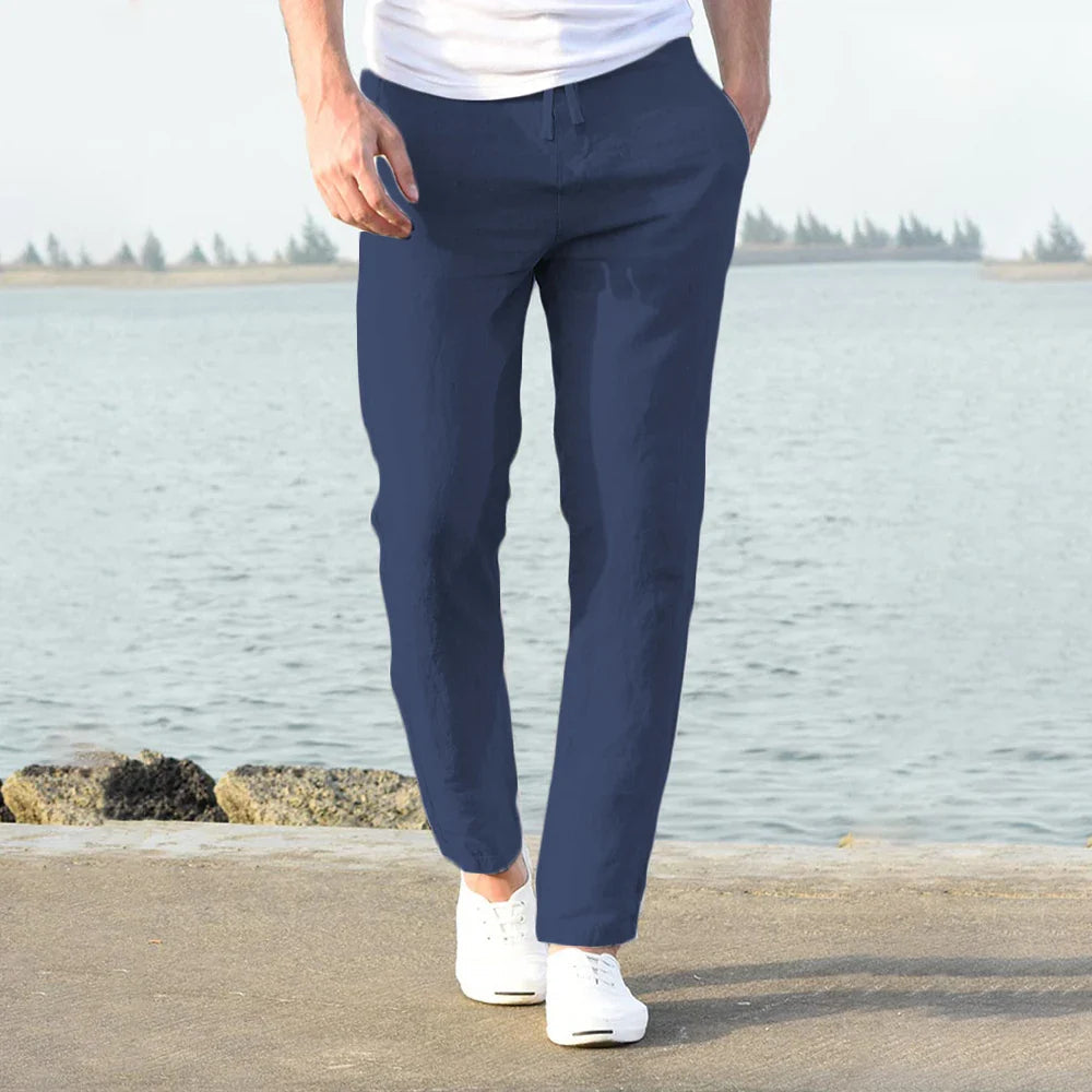 Image of Floris | Heren Broek met Trekkoord - Lichtgewicht Casual Broek