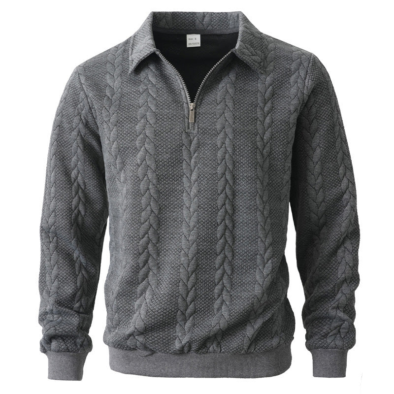 Image of Floris | Heren Polo Shirt met Lange Mouwen en Korte Rits