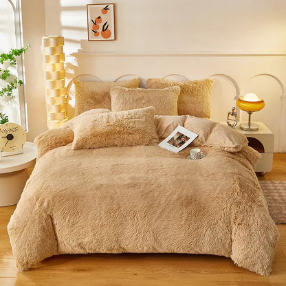 Fluffy teddy fleece dekbedovertrekset - Warm & extra zacht