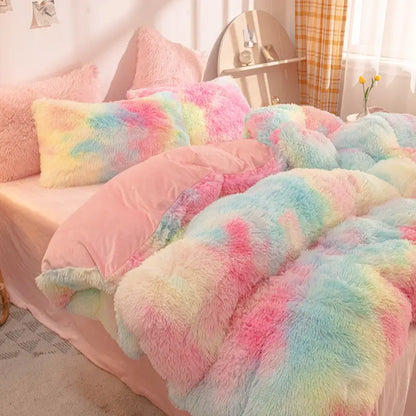 Fluffy teddy fleece dekbedovertrekset - Warm & extra zacht
