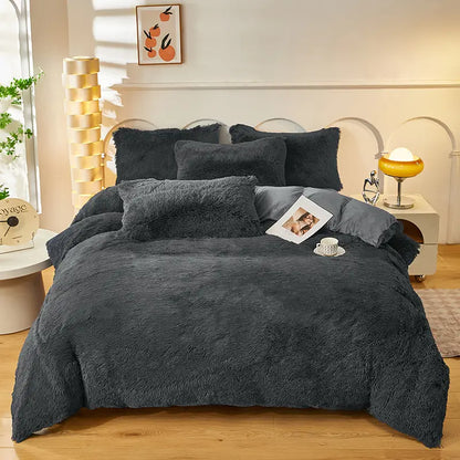 Fluffy teddy fleece dekbedovertrekset - Warm & extra zacht